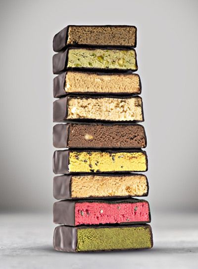 انواع طعم های پروتئین بار با روکش شکلات