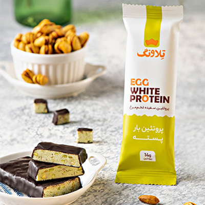 خرید پروتئین بار پسته رژیمی بدون قند و مناسب ورزشکاران