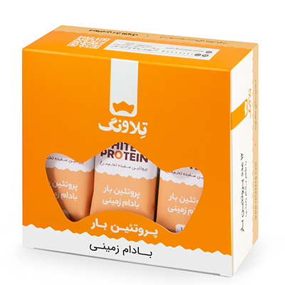 پروتئین بار بادام‌ زمینی تلاونگ ۱۴ گرم پروتئین بدون قند رژیمی